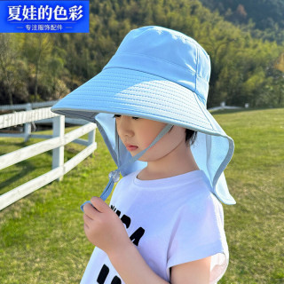 夏娃的色彩 帽子夏季户外大檐马尾孔