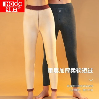 红豆男装 红豆保暖裤加绒加厚棉毛裤冬男士女士磨绒加厚内穿打底裤单件秋裤