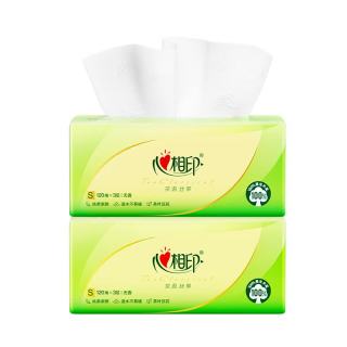 移动端、京东百亿补贴：心相印 Infeel.me 心相印 茶语系列 抽纸 3层120抽2包(190*132mm)