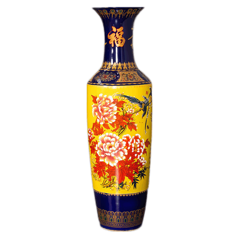 蓝桂 景泰蓝锦绣前程 140cm 陶瓷花瓶