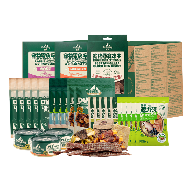 Meatyway 爵宴宠物狗狗零食全家福礼盒 2.04kg