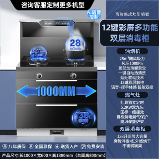 旺厨好太太 1000集成灶 配：消毒柜天然气