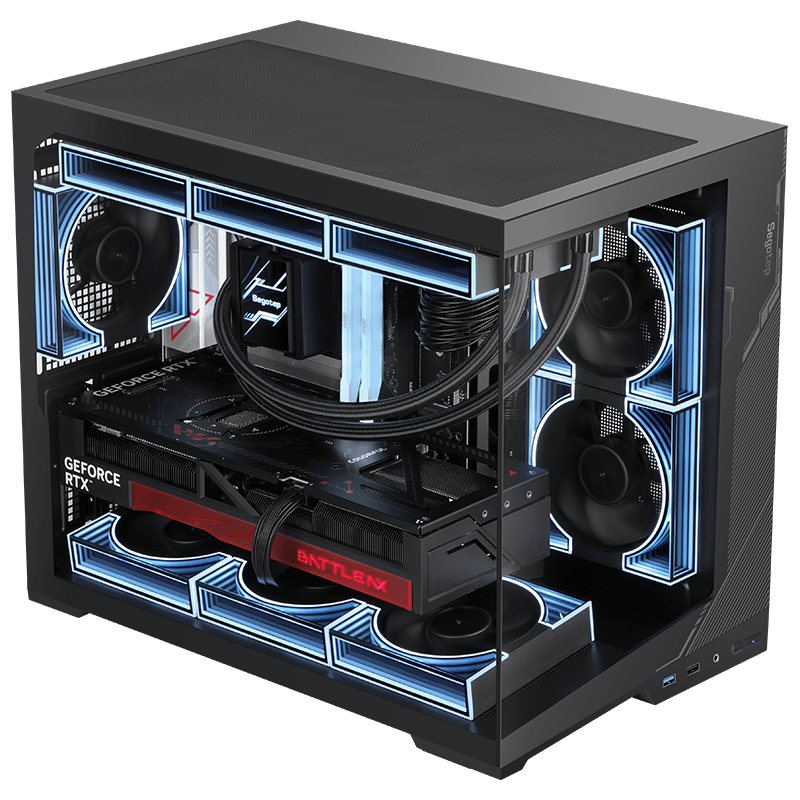 鑫谷 无界巡天500 270°海景房 ITX/MATX 电脑机箱