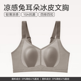 芬腾 小冰皮文胸 大胸显小  夏季薄款 无钢圈收副乳胸罩