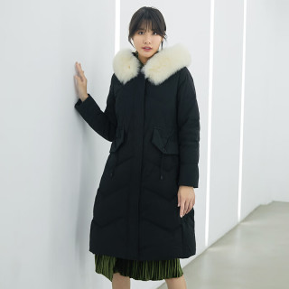 千仞岗 反季清库存！大毛领连帽90绒加厚羽绒服  三色断码