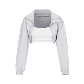 限尺码：alexanderwang ALEXANDER WANG 亚历山大王 女式短款纯色夹克外套