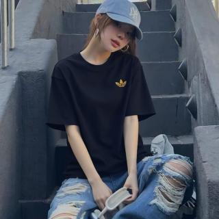 adidas 三叶草 三叶草短袖T恤男装2026夏季新款运动服宽松透气圆领休闲上衣