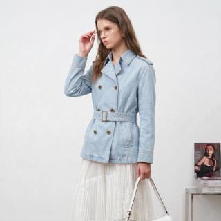 MICHAEL KORS 女士日常时尚潮流百搭春秋款休闲牛仔风衣外套
