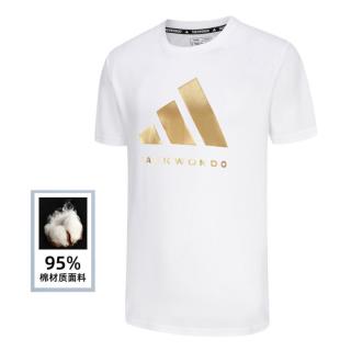 adidas 时尚休闲百搭男女休闲T恤运动短袖上衣宽松