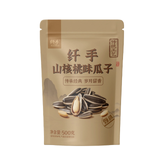 移动端：纤手 焦糖山核桃味瓜子500g大包装五香味瓜子大颗粒坚果零食品炒货