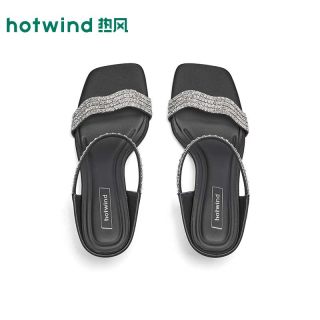 热风 一字带凉鞋女鞋通勤时装高跟鞋H56W26208A