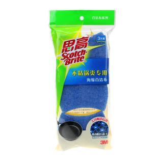 3M 思高 13739 不粘锅专用海绵百洁布 三片装