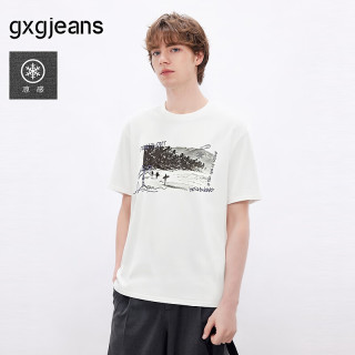 gxgjeans 男装潮流印花宽松简约圆领短袖T恤 26夏新品