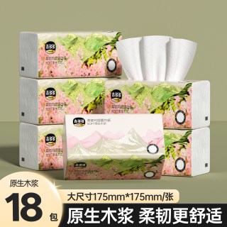 吉多多 抽纸 5层80抽18包(175*175mm)