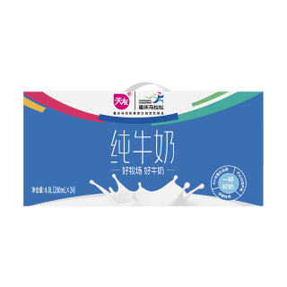 天友 纯牛奶 200ml*24盒 箱装