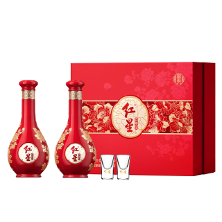 红星 富贵花开百年酒 52度 兼香型 500ml*2瓶 礼盒装