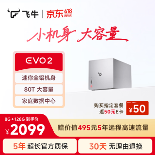 飞牛 双盘位 家庭网络存储  128GB 16GB