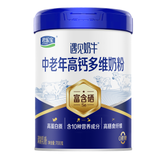 移动端：君乐宝 0添加蔗糖中老年父母奶粉成人奶粉高钙多维营养牛奶粉 遇见奶牛700g*2罐