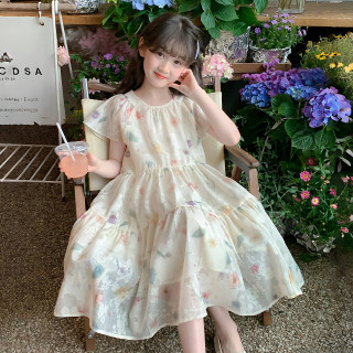 神奇童年 女童连衣裙夏装2026新款洋气童装女孩好看碎花公主裙儿童夏季裙子