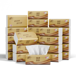 清风 厚柔4层抽纸 170mm×154mm 90抽×24包
