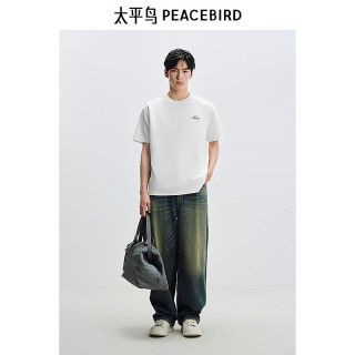 太平鸟 男装刺绣短袖T恤