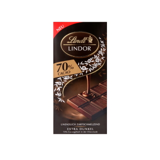 费列罗 瑞士莲（lindt）软心黑巧克力排块100g/盒