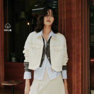ONLY 明线装饰 女士宽松牛仔外套