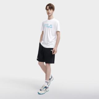 FILA 男士运动短袖T恤 休闲时尚纯棉透气针织短袖衫
