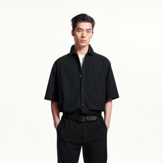 杰克琼斯 夏季男装舒适百搭时尚宽松质感个性休闲上衣短袖衬衫