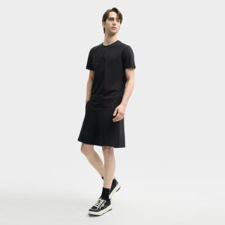 FILA 男士时尚简约休闲圆领针织短袖T恤