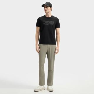 FILA 男士时尚运动休闲T恤 户外日常针织短袖衫