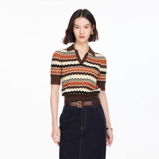 VERO MODA 26夏季新品翻领复古时髦显瘦休闲通勤百搭针织衫女