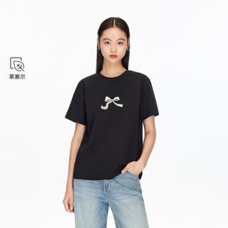 VERO MODA T恤夏蝴蝶结印花正肩上衣休闲简约专柜同款