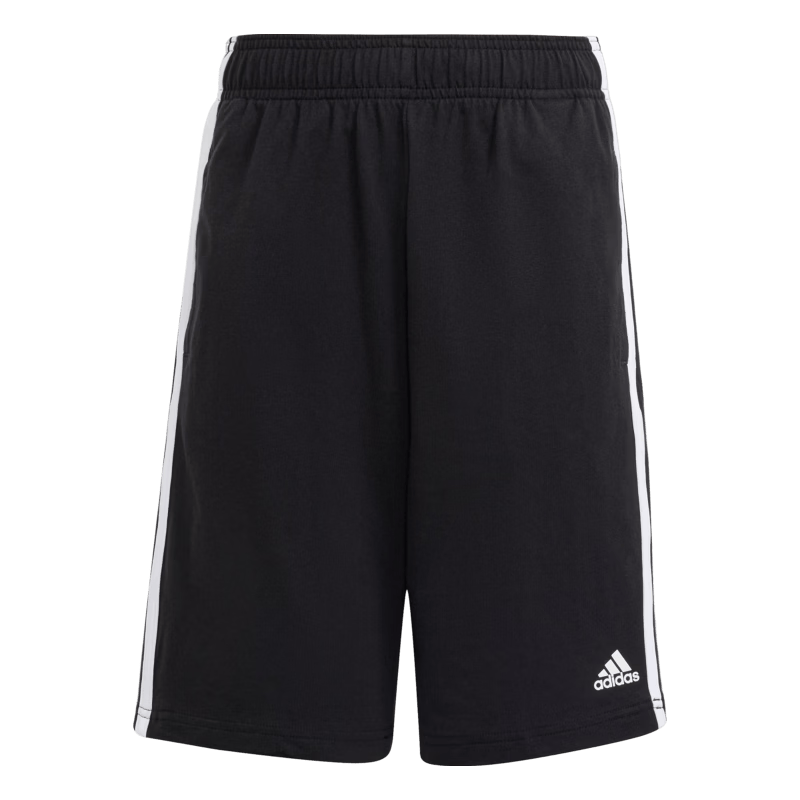 adidas 阿迪达斯男女大童休闲纯棉运动短裤 黑色/白色 164