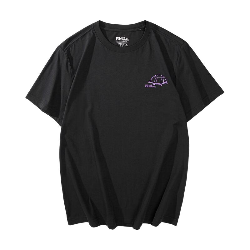 Jack Wolfskin/狼爪 吸湿速干休闲短袖 5823292 黑色 L