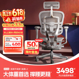 Ergonor 金豪L 2代 人体工学电脑椅+躺舒宝 银白色
