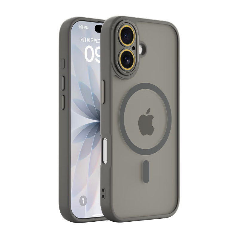 KEKLLE 肤感磁吸 iPhone17手机壳 钛灰色 全包防摔软边保护套
