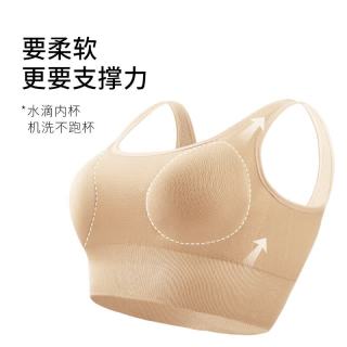 千奈美 薄款带胸垫美背 文胸 亚麻灰 M (70BCD,75ABCD)