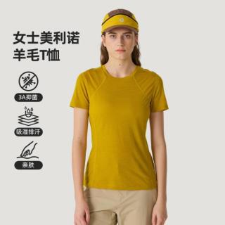 诺诗兰 女款美丽诺羊毛短袖T恤