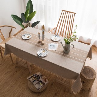 匹匹 桌布布艺棉麻 90*90cm 素雅浅咖