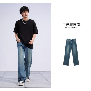 美特斯邦威 青少年直筒牛仔裤 133134