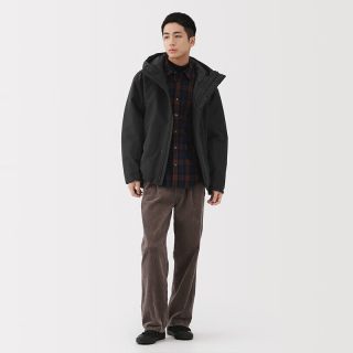 无印良品 MUJI 男式 风帽夹克男士外套长袖棉服上衣男装 25年冬季
