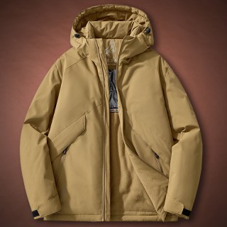 JPDUN 2025冬季棉服男休闲连帽大码宽松棉袄子外套男士加绒保暖男棉袄潮