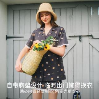 TEENIE WEENIE 夏季莫代尔凉感透气免穿文胸家居服两件套可外穿