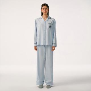 TEENIE WEENIE 高级感精致睡衣女套装夏季透气长袖长裤家居服两件套