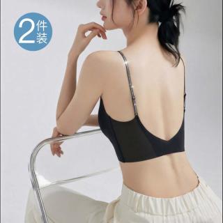 蜜格儿 细闪肩带美背超薄凉感隐形无痕粉底液内衣聚拢无钢圈文胸