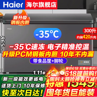 海尔 零下-40度超低温冰柜家用300/500升以上商用大容量全冷冻冷藏海