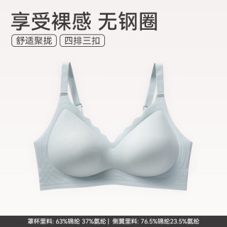 芬腾 上托聚拢防下垂 女士文胸 FB25690154浅蓝 L