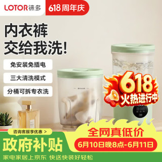 LOTOR 徕多洗衣机迷你内衣内裤专用半自动小型洗衣机1-2人便携洗袜子二合一双桶出租房洗衣杯婴儿童双