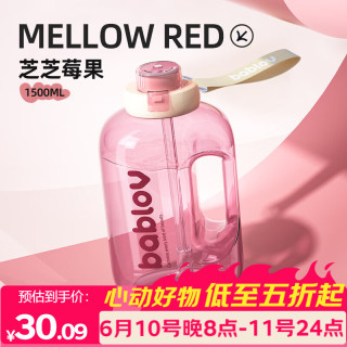 花伴森 水杯大容量女生杯子 吨桶吸管杯